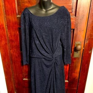 Midnight blue evening gown used